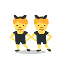 Men with bunny ears cartoon animated emoji