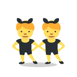 Men with bunny ears animated emoji
