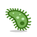 Microbe cartoon animated emoji