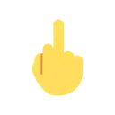 Middle finger cartoon animated emoji