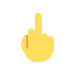 Middle finger animated emoji