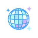Mirror ball cartoon animated emoji