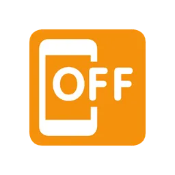 Mobile phone off animated emoji