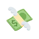Money with wings cartoon animated emoji