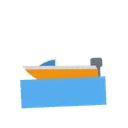 Motor boat cartoon animated emoji