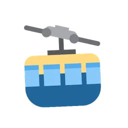 Mountain cableway animated emoji