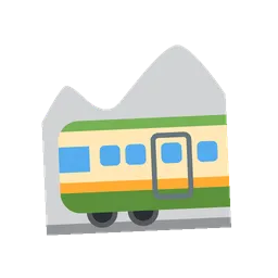 Mountain railway animated emoji