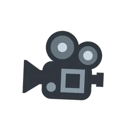 Movie camera animated emoji