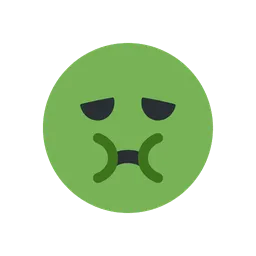 Nauseated face animated emoji