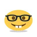 Nerd face cartoon animated emoji