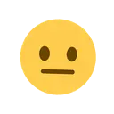 Neutral face cartoon animated emoji