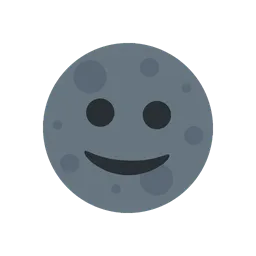New moon face animated emoji