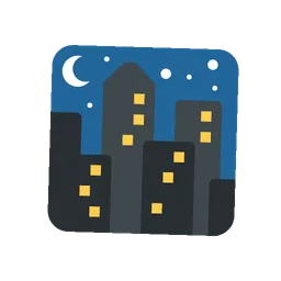 Night with stars animated emoji