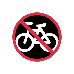 No bicycles animated emoji