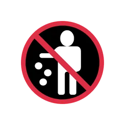 No littering animated emoji