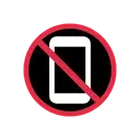 No mobile phones cartoon animated emoji