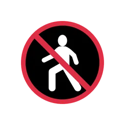 No pedestrians animated emoji