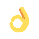 OK hand cartoon animated emoji