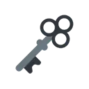 Old key cartoon animated emoji