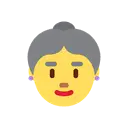 Old woman cartoon animated emoji