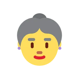 Old woman animated emoji