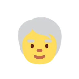 Older person animated emoji