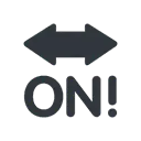 ON! arrow cartoon animated emoji