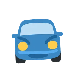 Oncoming automobile animated emoji
