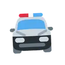 Oncoming police car cartoon animated emoji