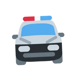 Oncoming police car animated emoji