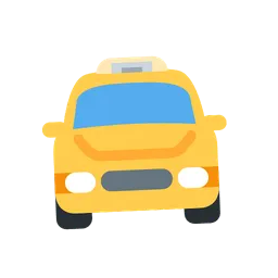 Oncoming taxi animated emoji
