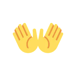 Open hands animated emoji