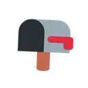 Open mailbox with lowered flag cartoon animated emoji