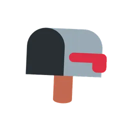 Open mailbox with lowered flag animated emoji