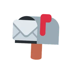 Open mailbox with raised flag animated emoji