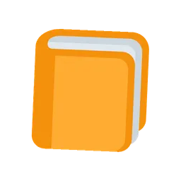 Orange book animated emoji