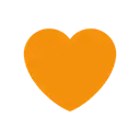 Orange heart cartoon animated emoji