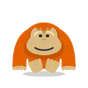 Orangutan cartoon animated emoji