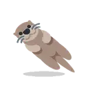 Otter cartoon animated emoji