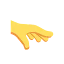 Palm down hand cartoon animated emoji
