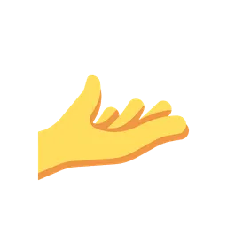 Palm up hand animated emoji