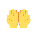 Palms up together cartoon animated emoji