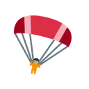Parachute cartoon animated emoji
