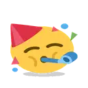 Partying face cartoon animated emoji