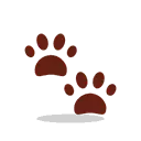 Paw prints cartoon animated emoji