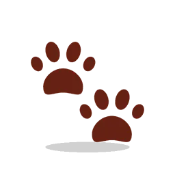 Paw prints animated emoji