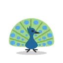 Peacock cartoon animated emoji