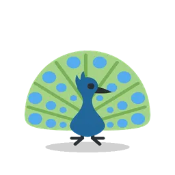 Peacock animated emoji