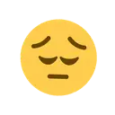 Pensive face cartoon animated emoji