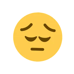 Pensive face animated emoji